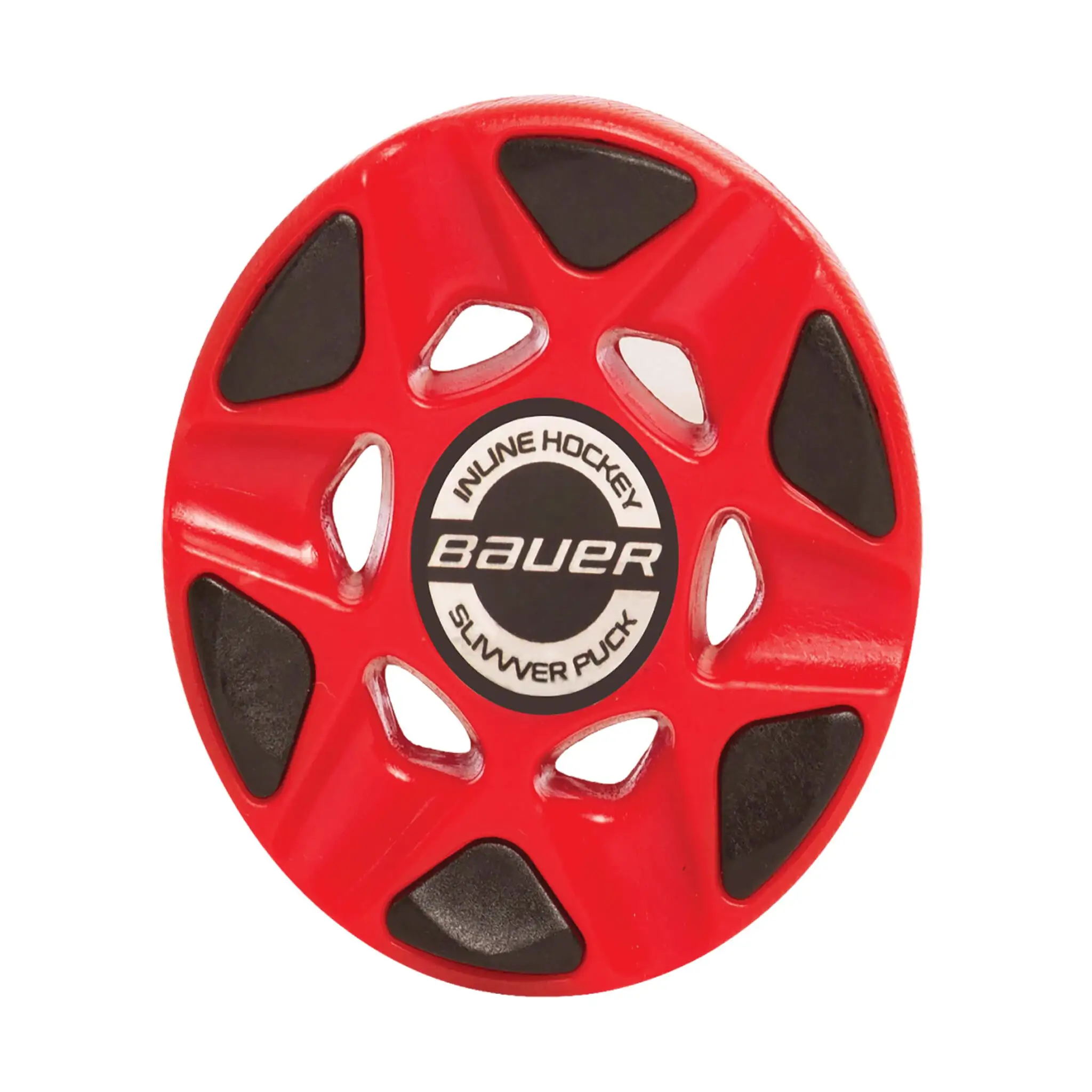Bauer Slivvver Inline Hockey Puck - Red 3 Bauer Slivvver Inline Hockey Puck - Red